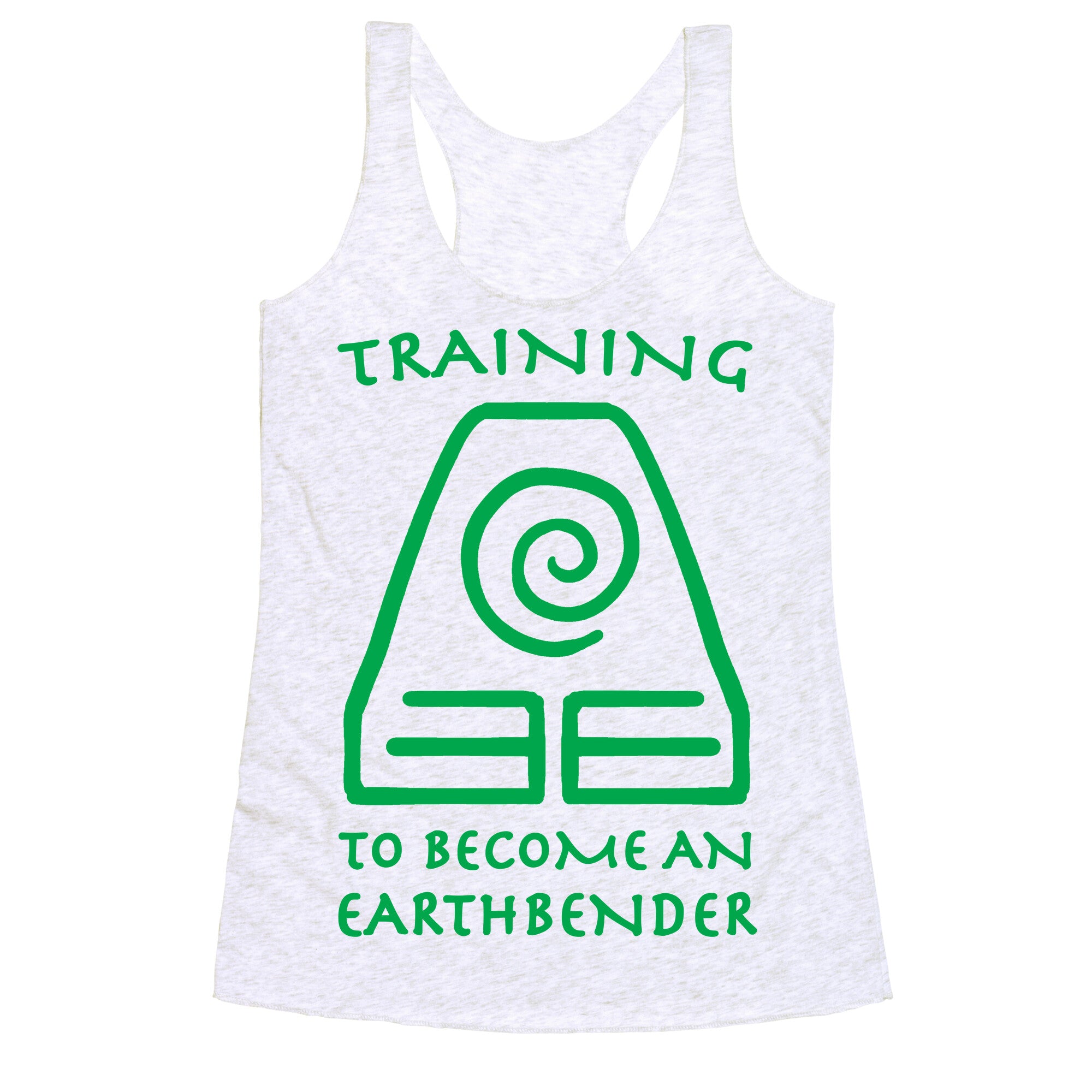 Training to Become An Earthbender Racerback Tank