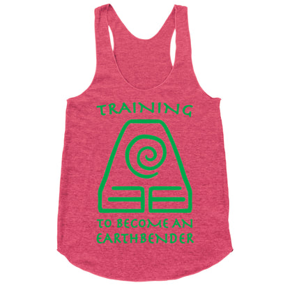 Training to Become An Earthbender Racerback Tank