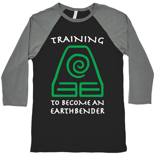 Training to Become An Earthbender Baseball Tee