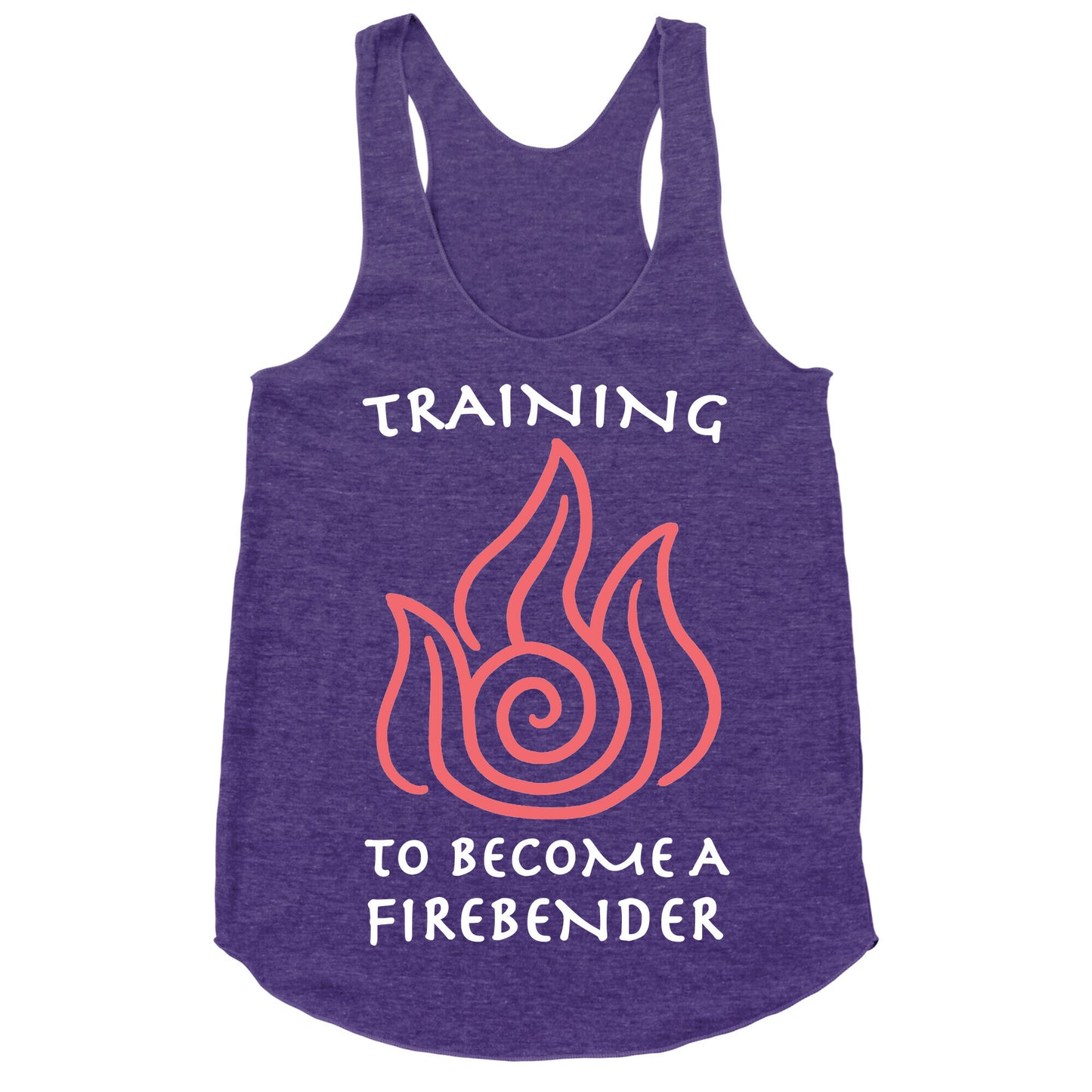 Training to Become A Firebender Racerback Tank