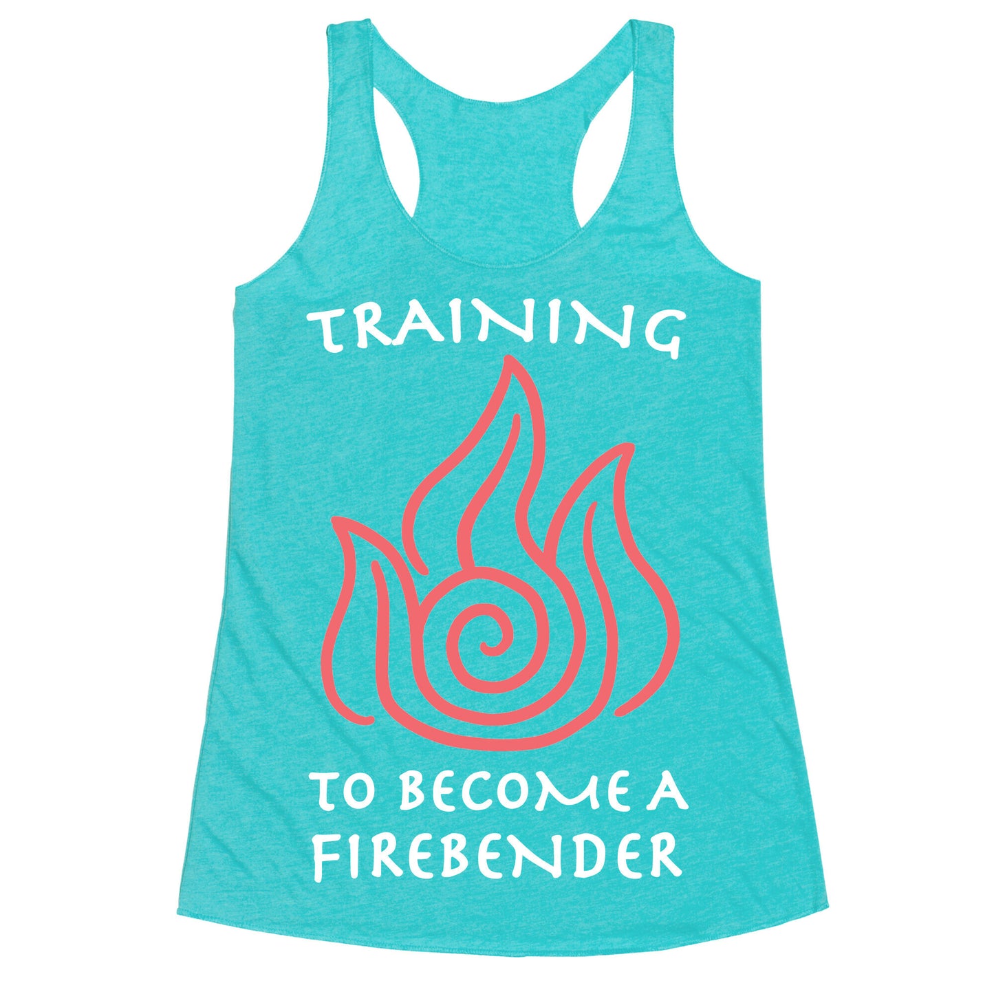 Training to Become A Firebender Racerback Tank