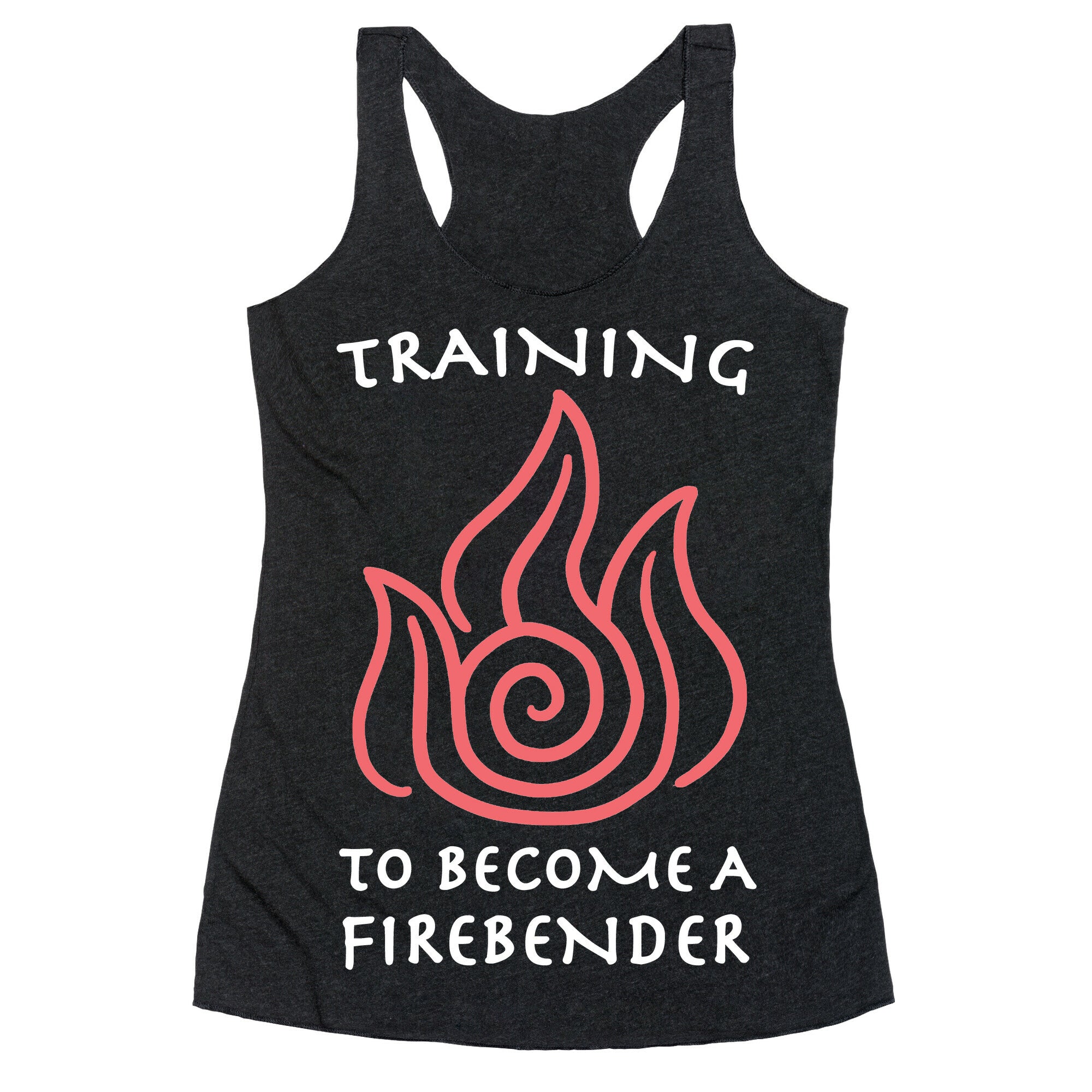Training to Become A Firebender Racerback Tank