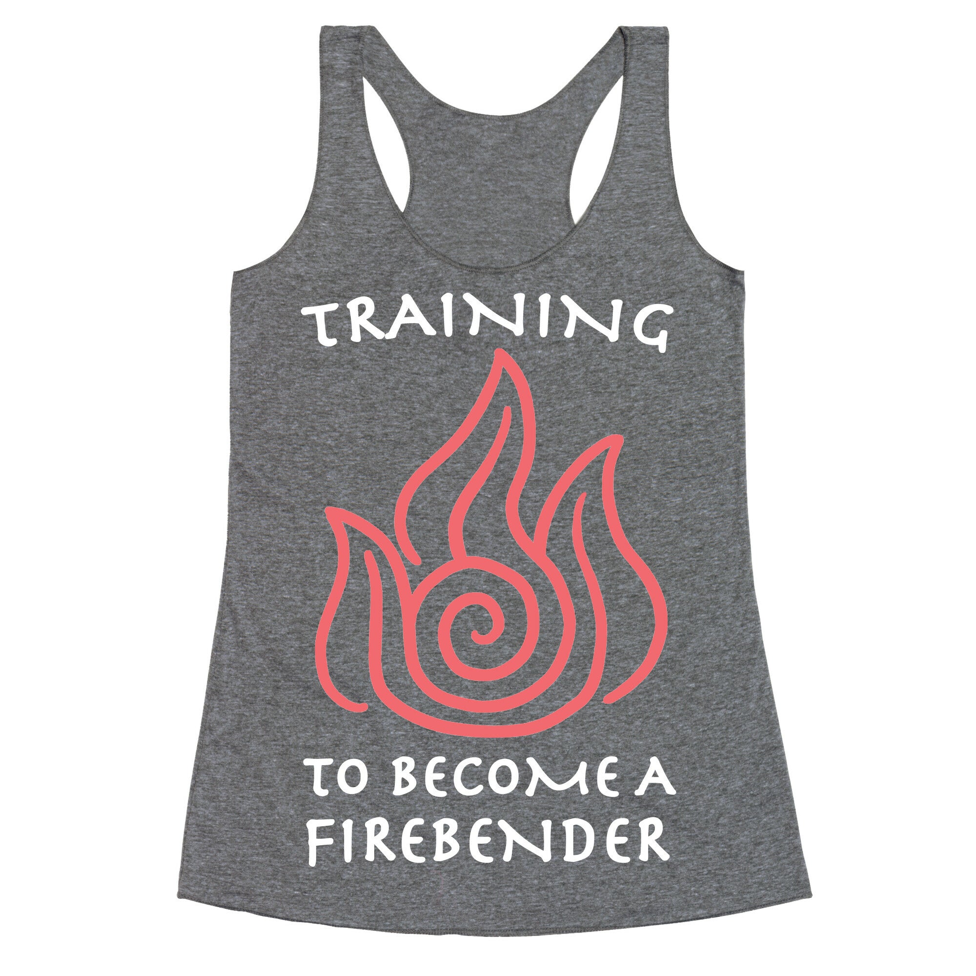 Training to Become A Firebender Racerback Tank