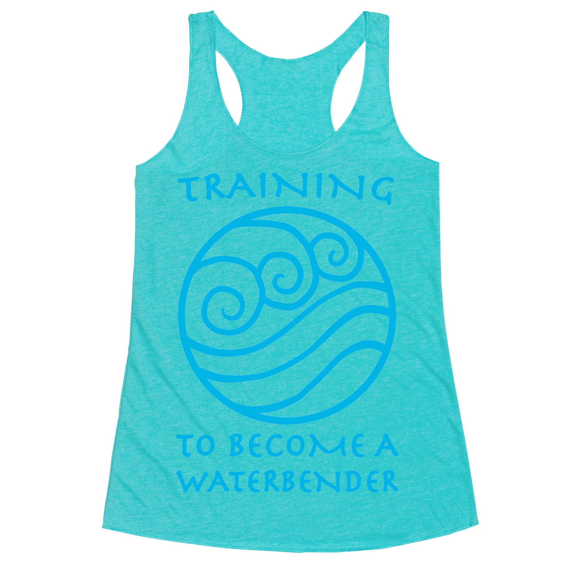 Training to Become A Waterbender Racerback Tank