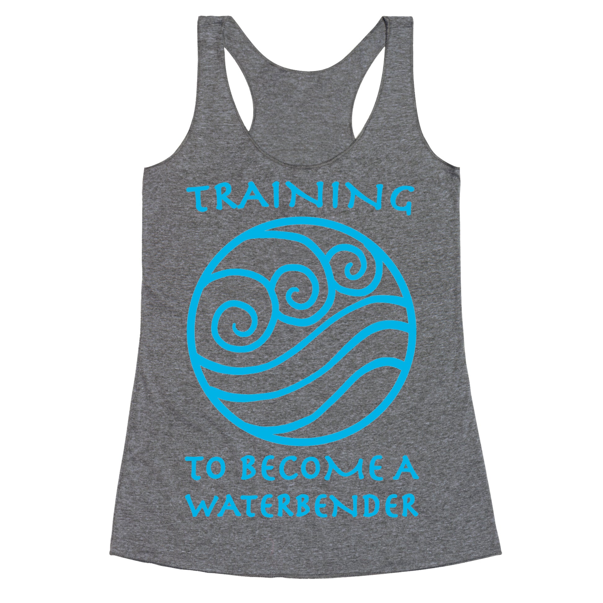 Training to Become A Waterbender Racerback Tank