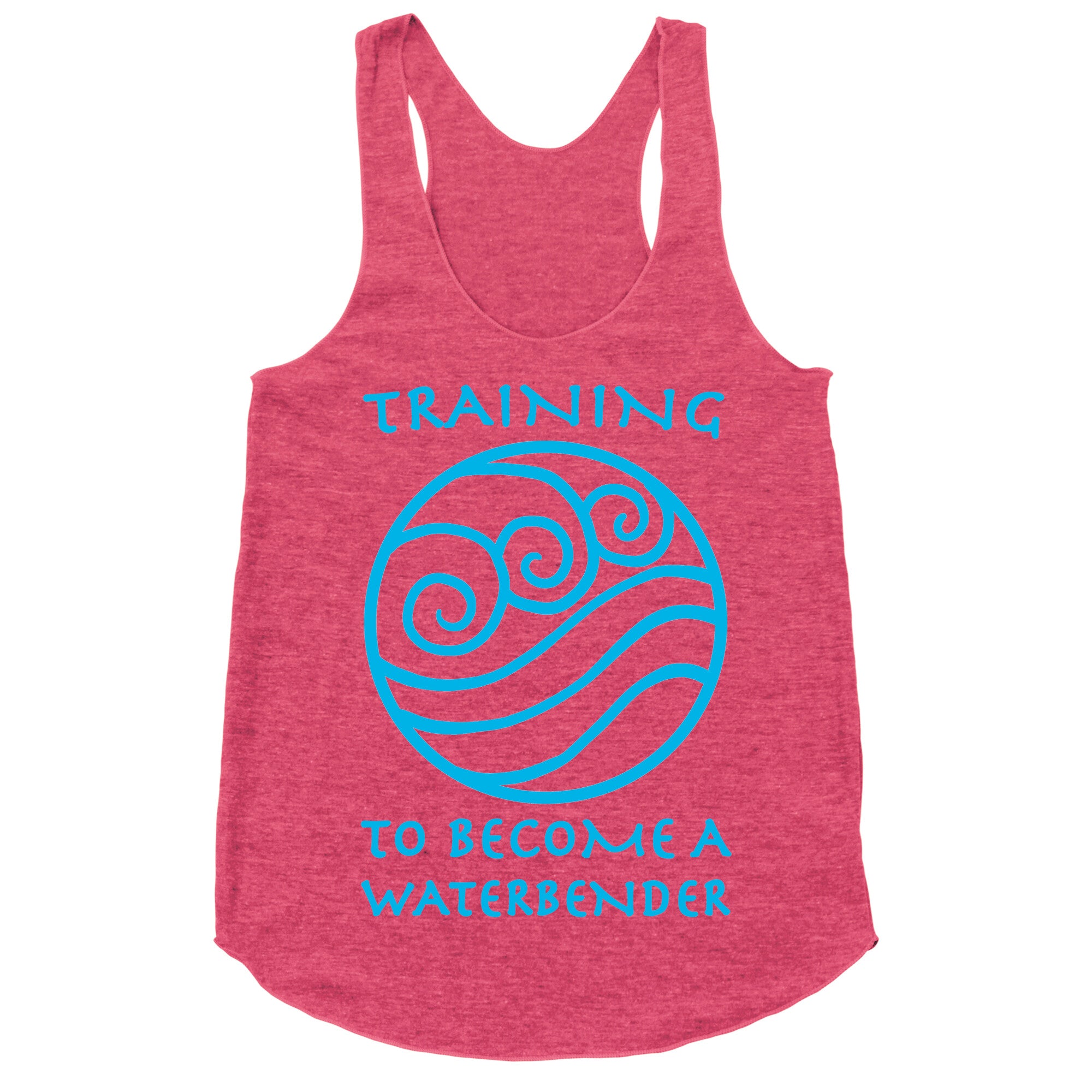 Training to Become A Waterbender Racerback Tank