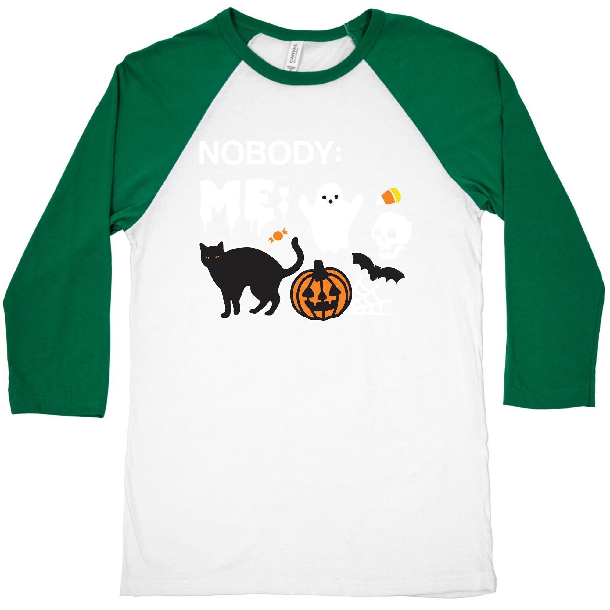 Nobody: Me: HALLOWEEN Baseball Tee