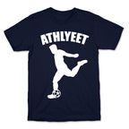 Athlyeet Soccer White Print T-Shirt