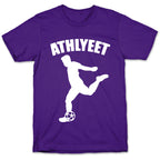 Athlyeet Soccer White Print T-Shirt