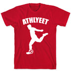 Athlyeet Soccer White Print T-Shirt