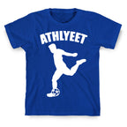 Athlyeet Soccer White Print T-Shirt