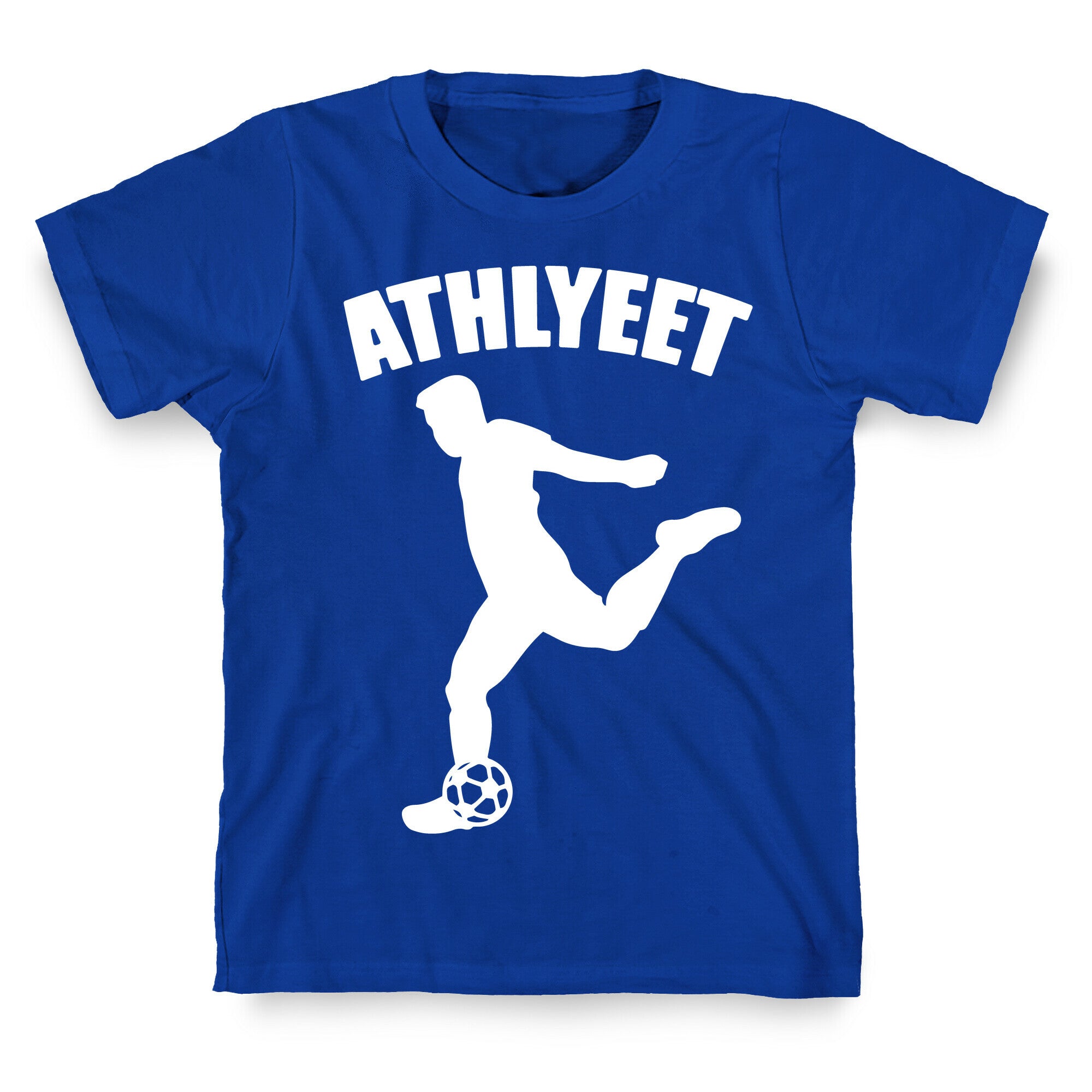 Athlyeet Soccer White Print T-Shirt