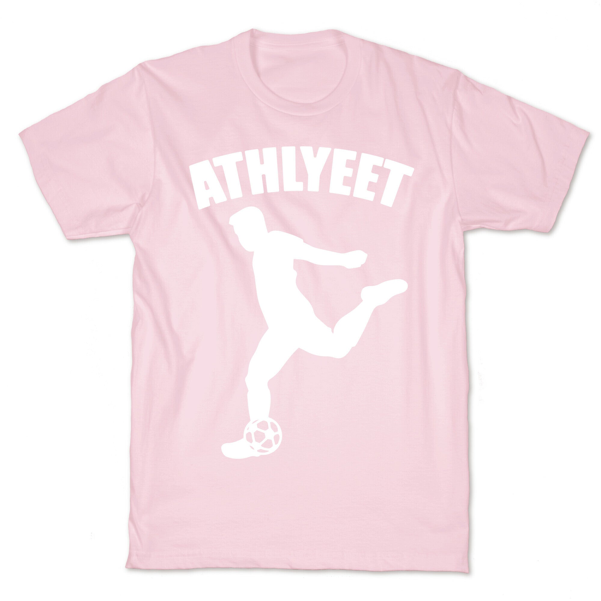 Athlyeet Soccer White Print T-Shirt