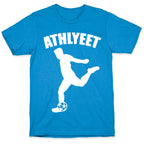 Athlyeet Soccer White Print T-Shirt