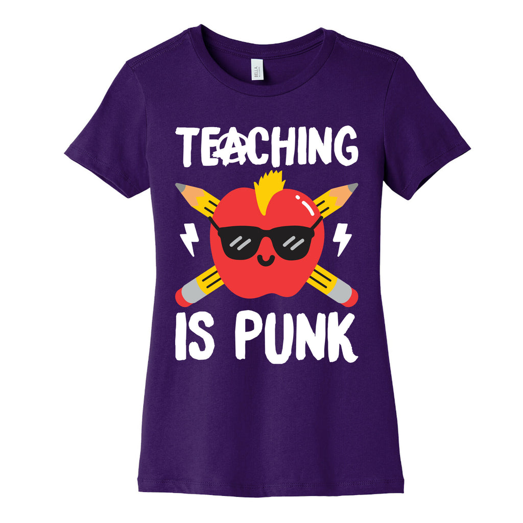 Teaching Is Punk Women's Cotton Tee