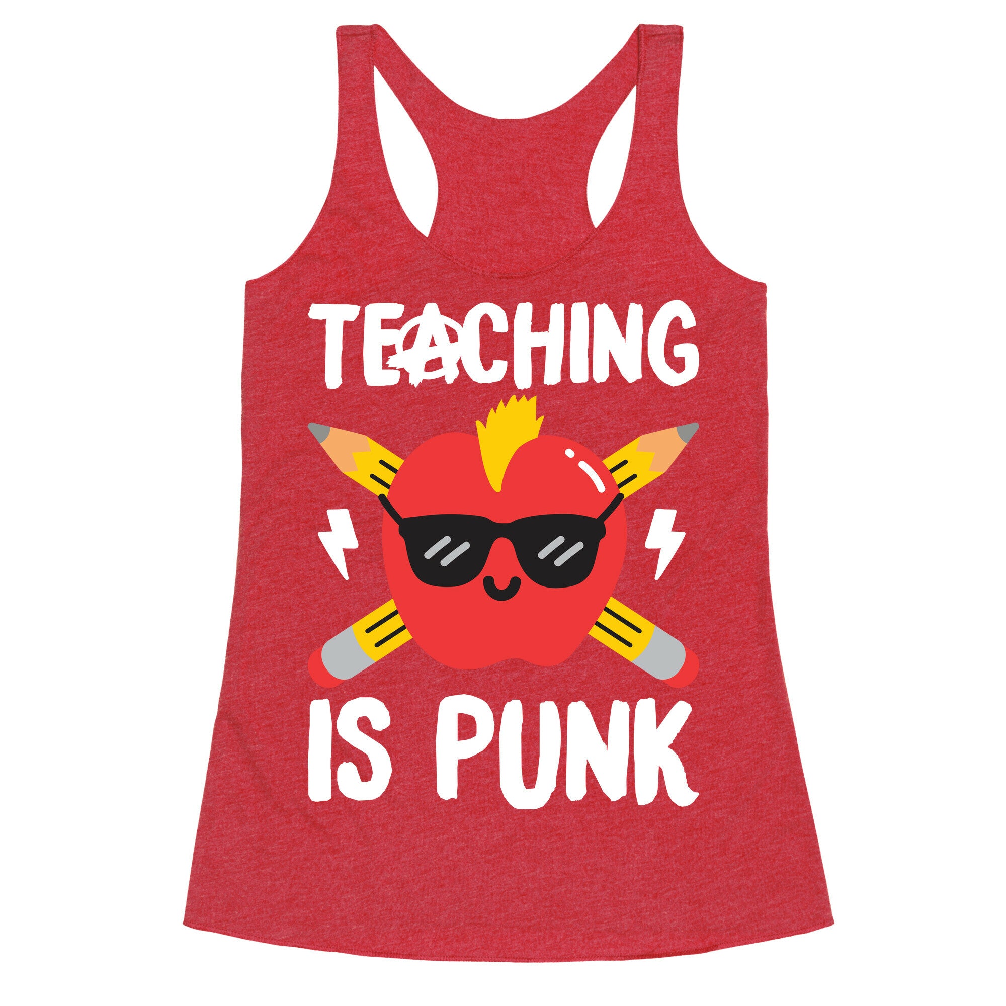 Teaching Is Punk Racerback Tank
