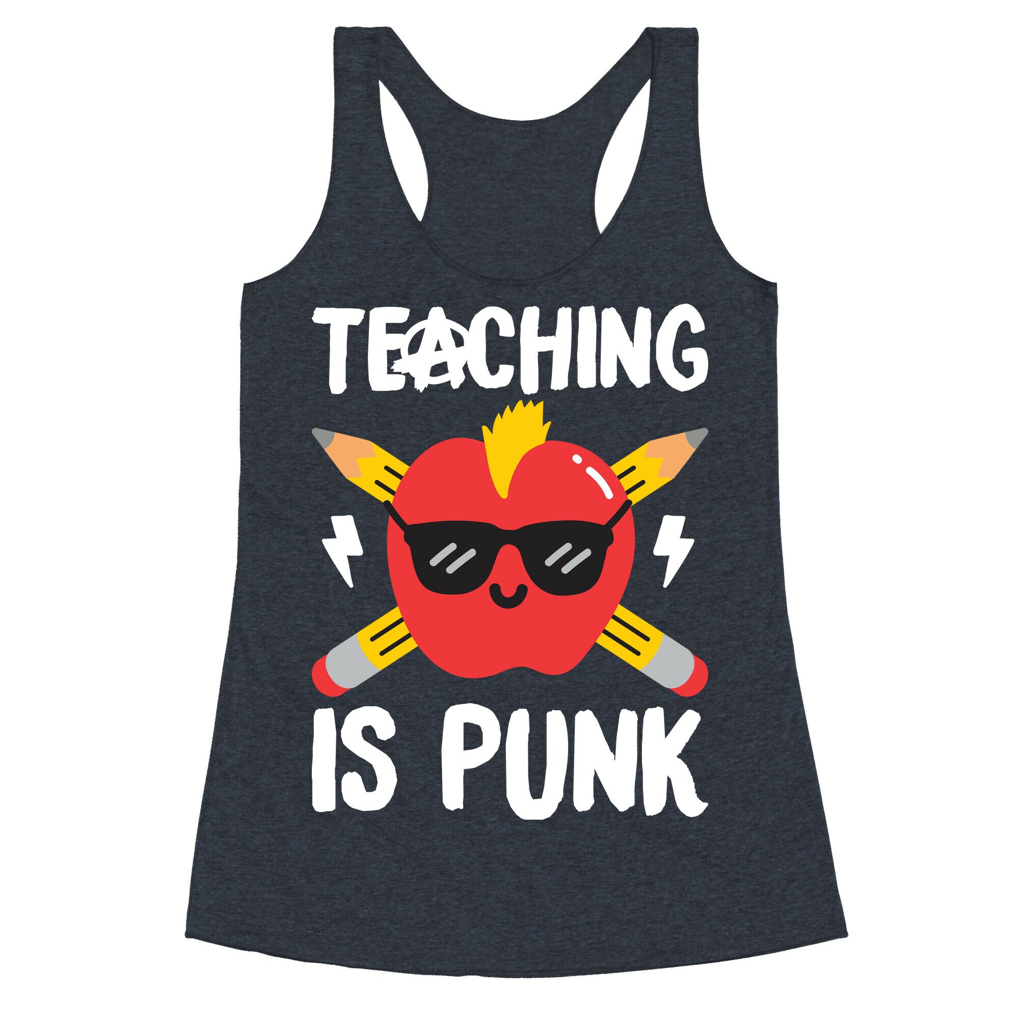 Teaching Is Punk Racerback Tank