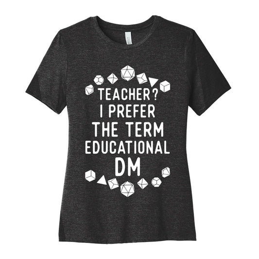 Teacher? I Prefer The Term Educational DM Women's Cotton Tee