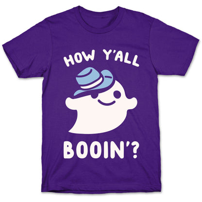How Y'all Booin' Ghost Cowboy Parody White Print T-Shirt