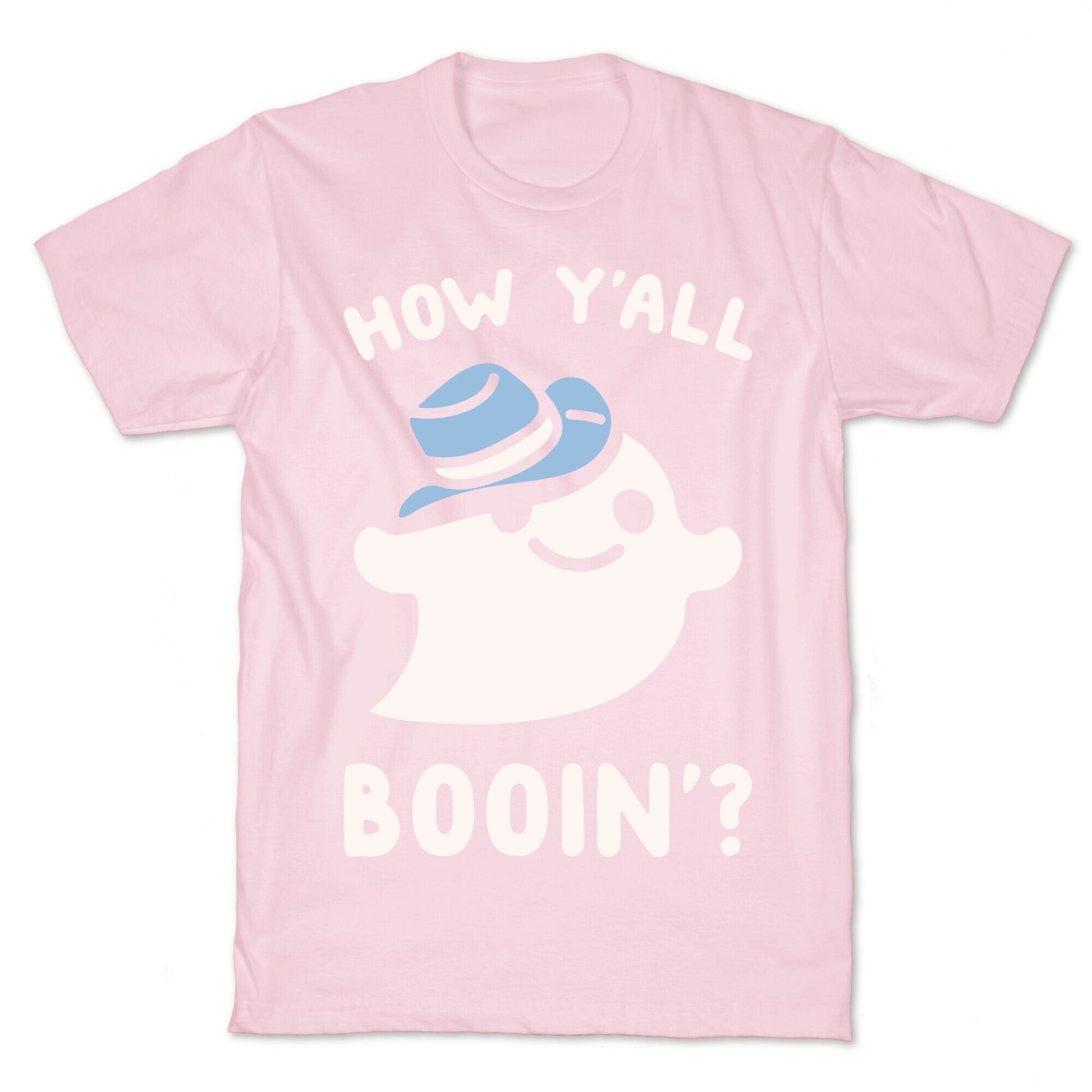 How Y'all Booin' Ghost Cowboy Parody White Print T-Shirt