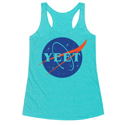 Yeet Nasa Logo Parody Racerback Tank