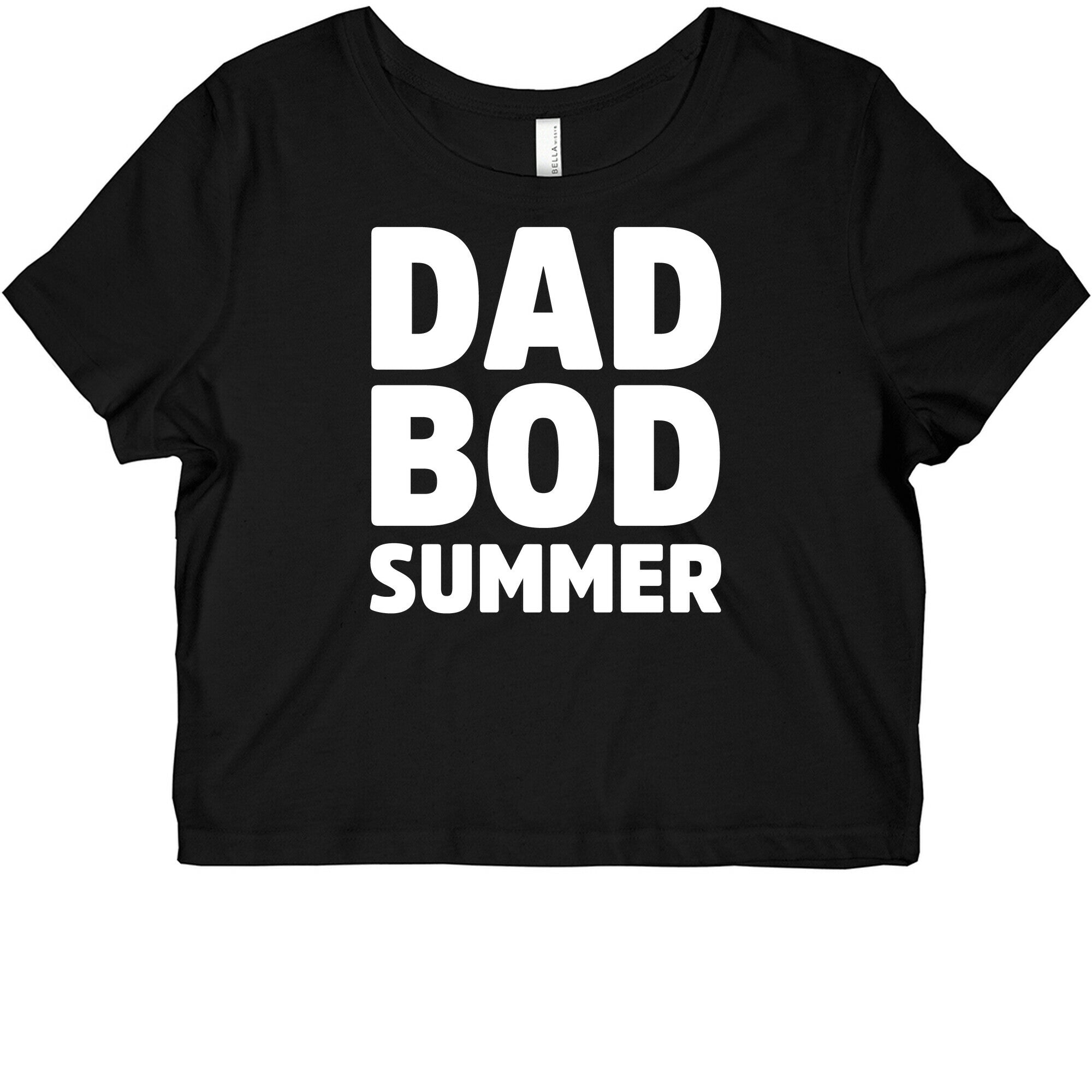 Dad Bod Summer Parody White Print Graphic Baby Tee