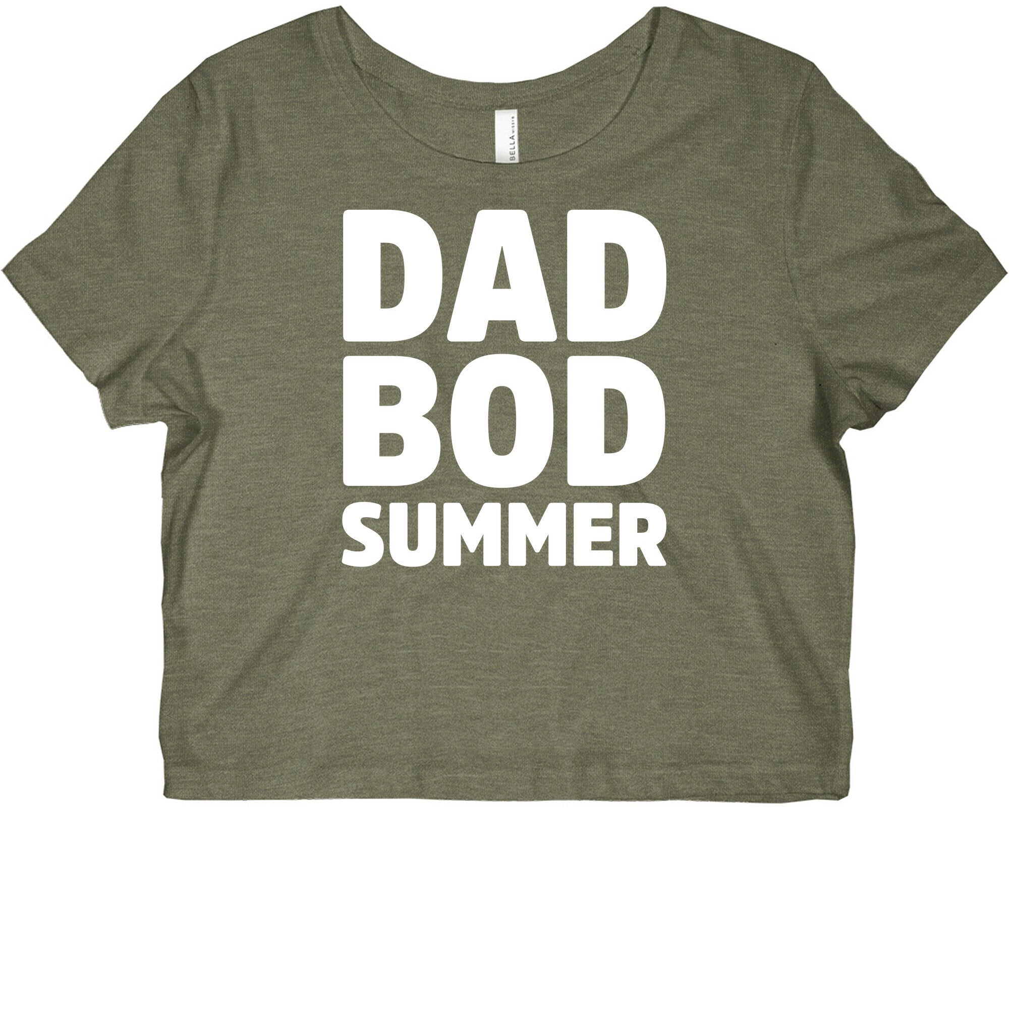 Dad Bod Summer Parody White Print Graphic Baby Tee