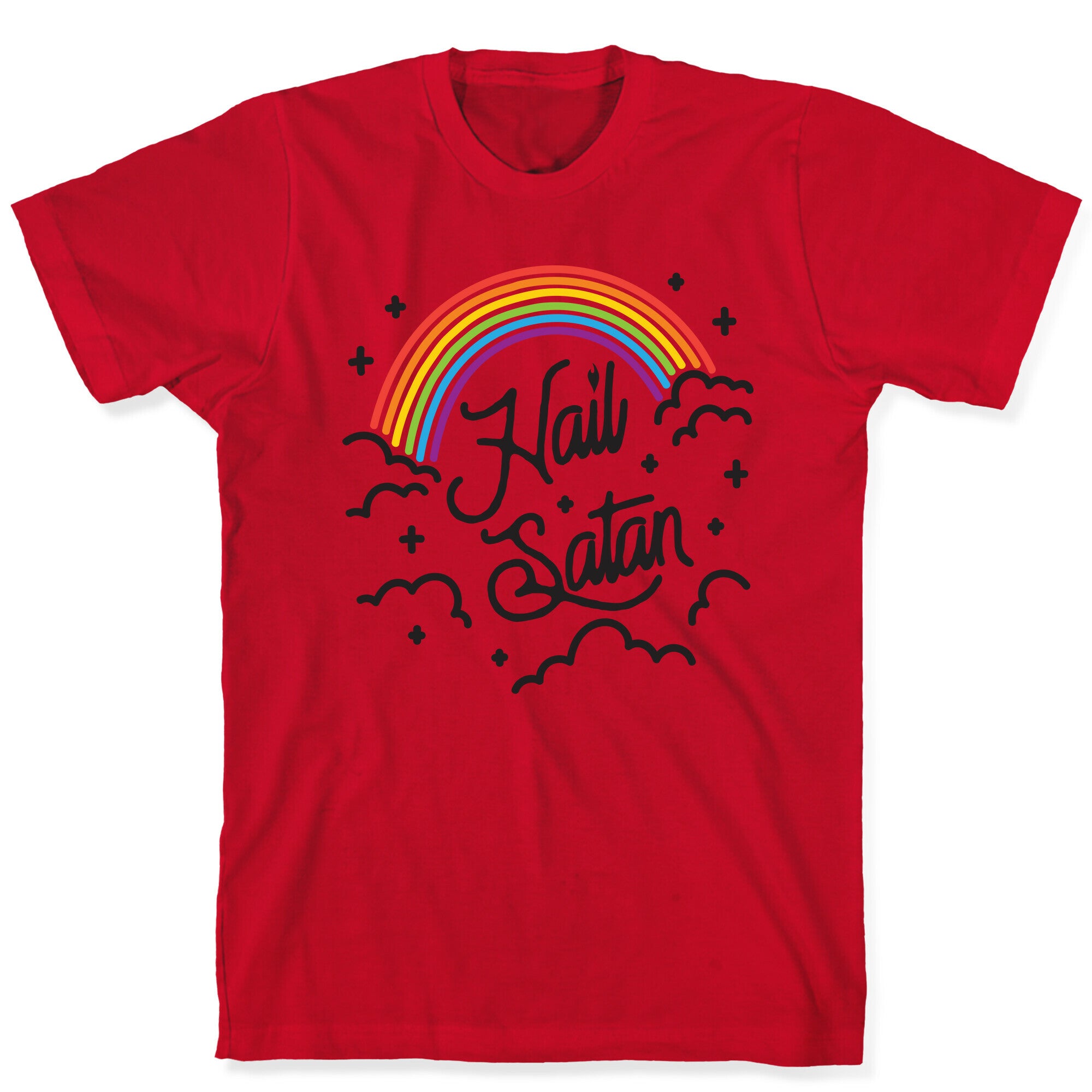 Hail Satan Rainbow T-Shirt
