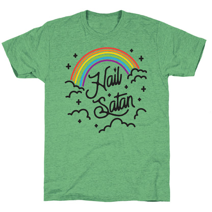 Hail Satan Rainbow Unisex Triblend Tee