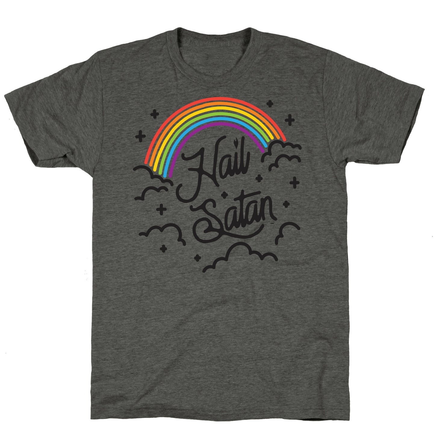 Hail Satan Rainbow Unisex Triblend Tee