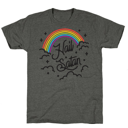 Hail Satan Rainbow Unisex Triblend Tee