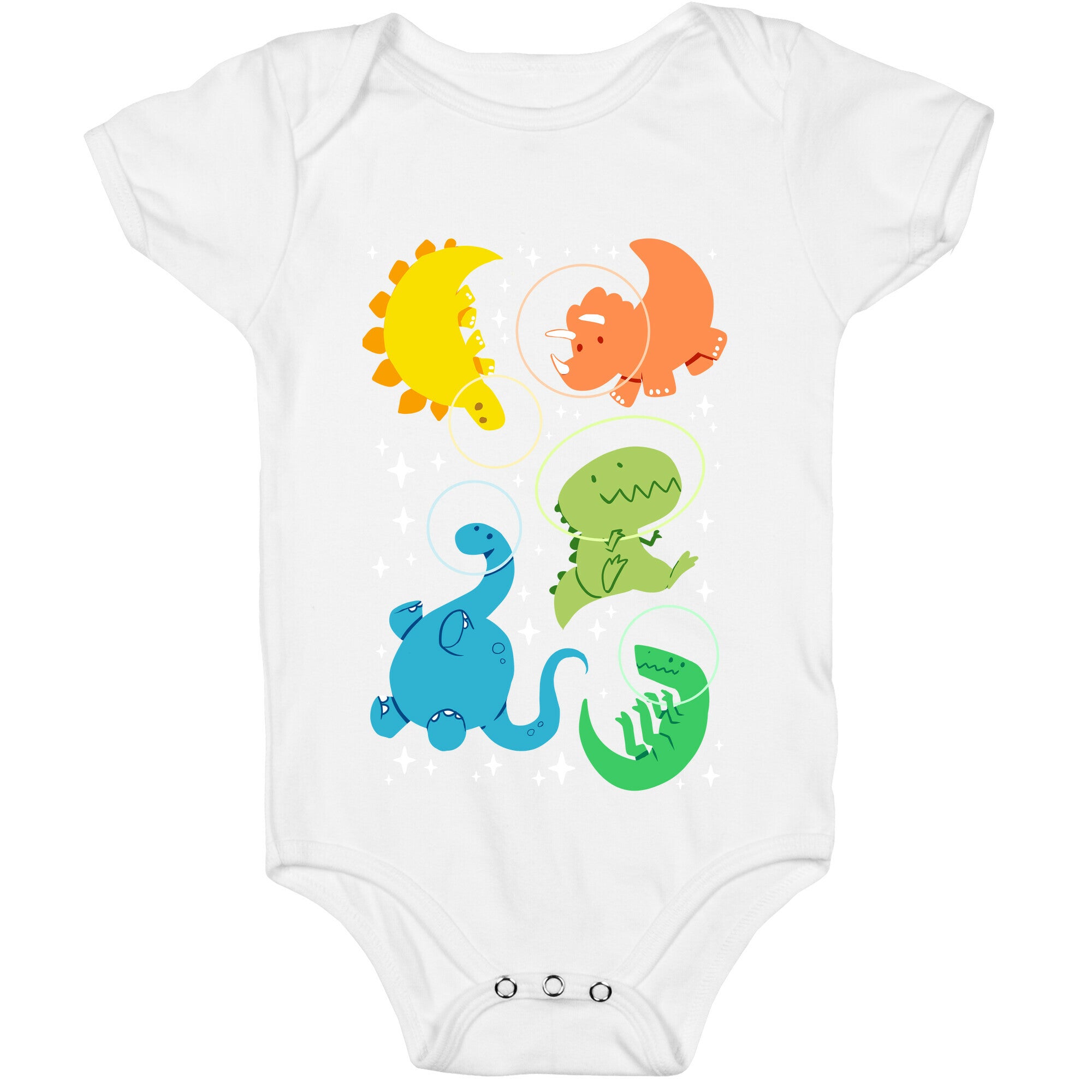 Space Dinos Baby One Piece