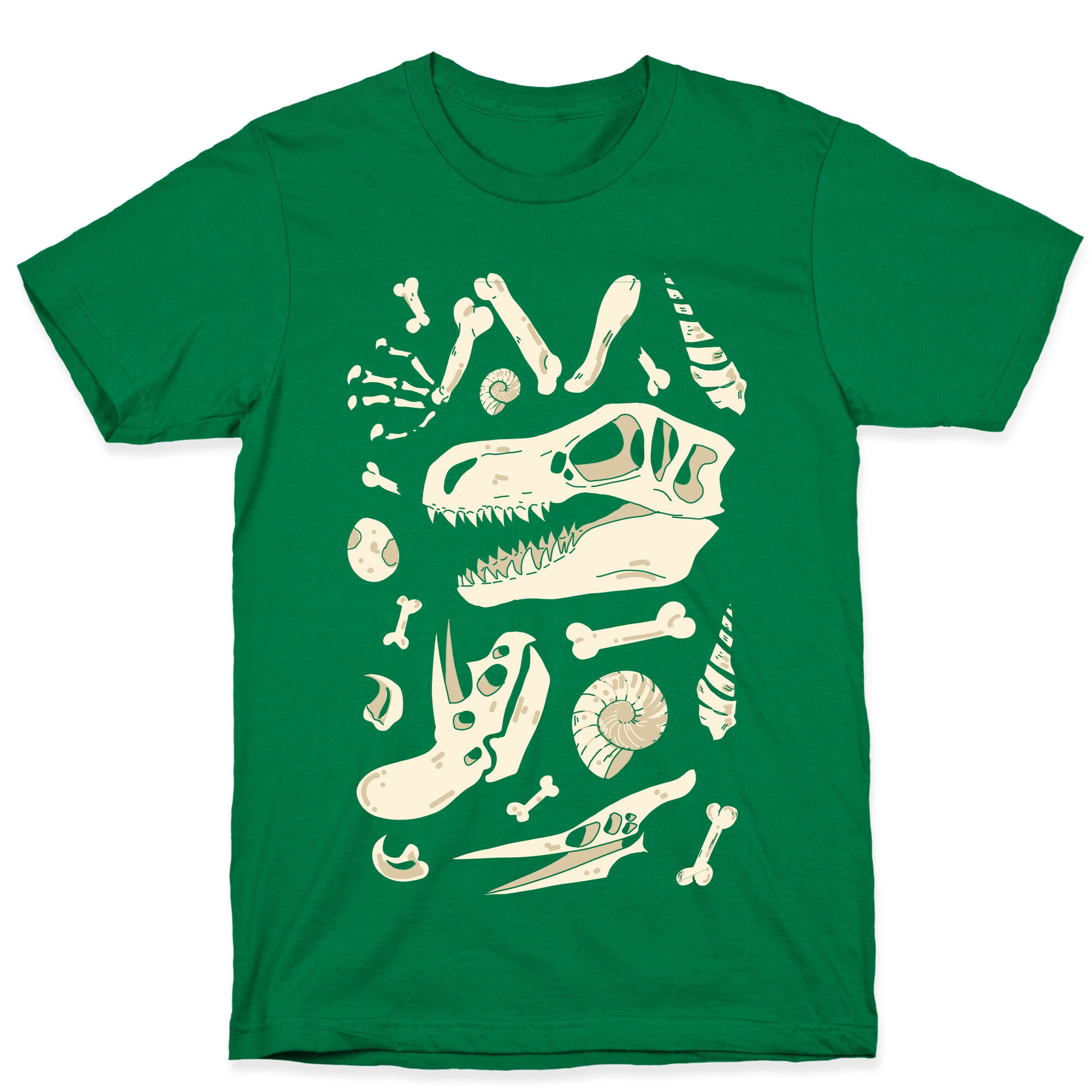 Dino Fossils Pattern T-Shirt