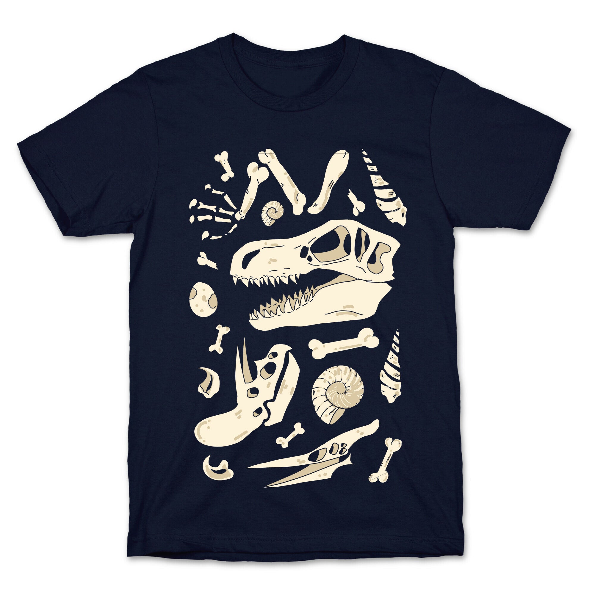 Dino Fossils Pattern T-Shirt