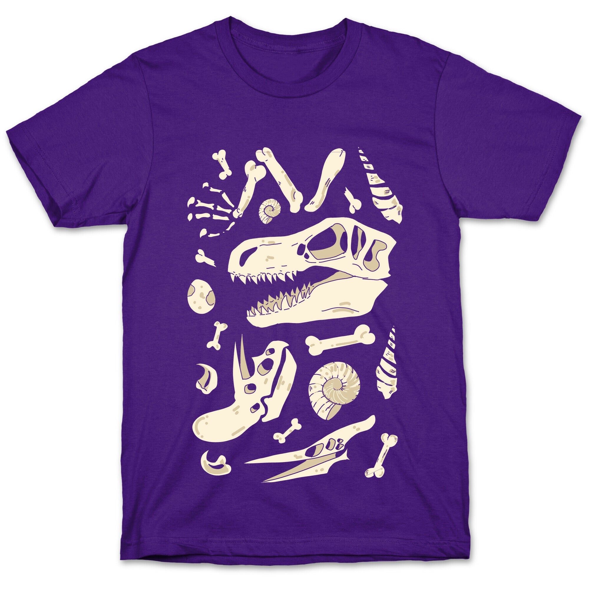 Dino Fossils Pattern T-Shirt