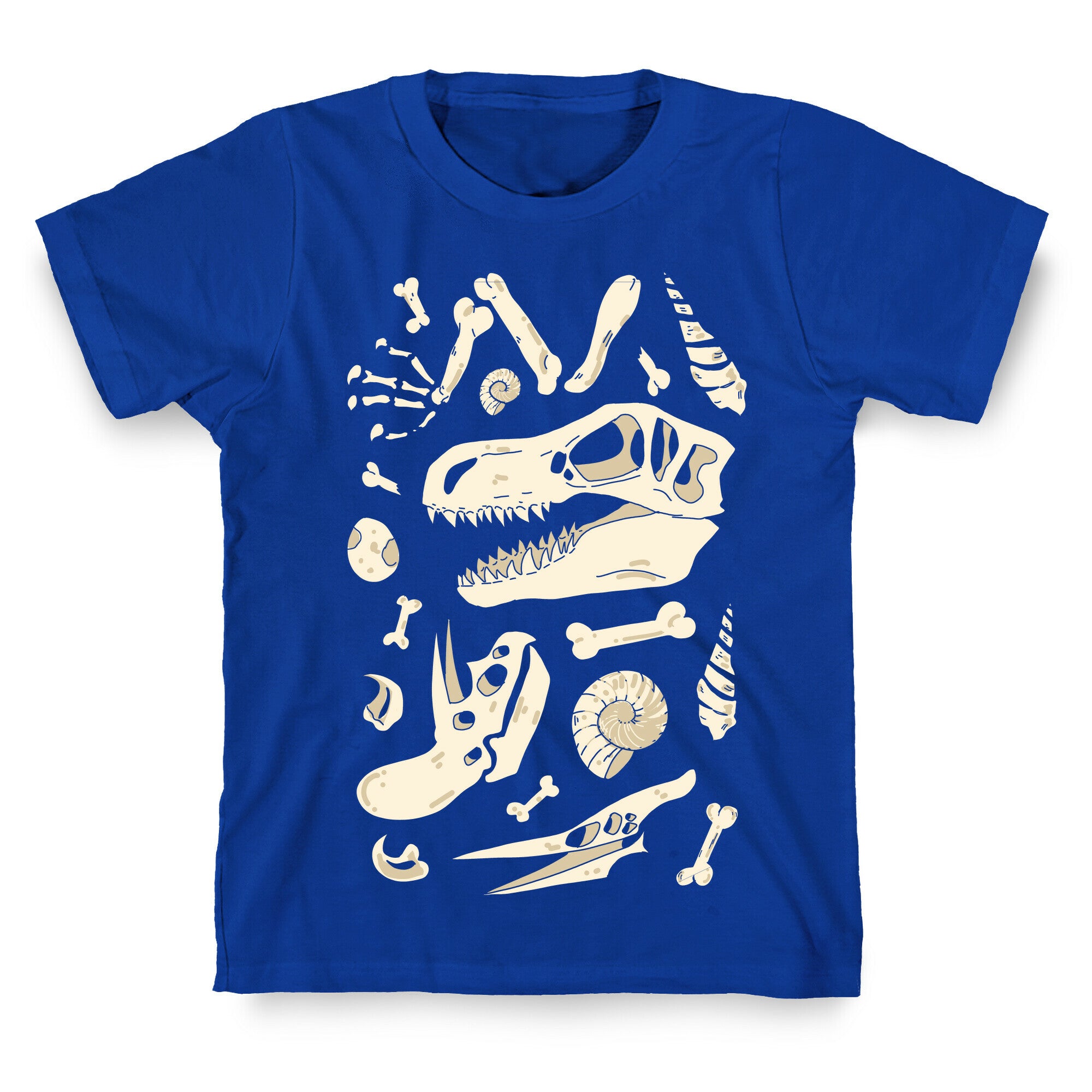 Dino Fossils Pattern T-Shirt