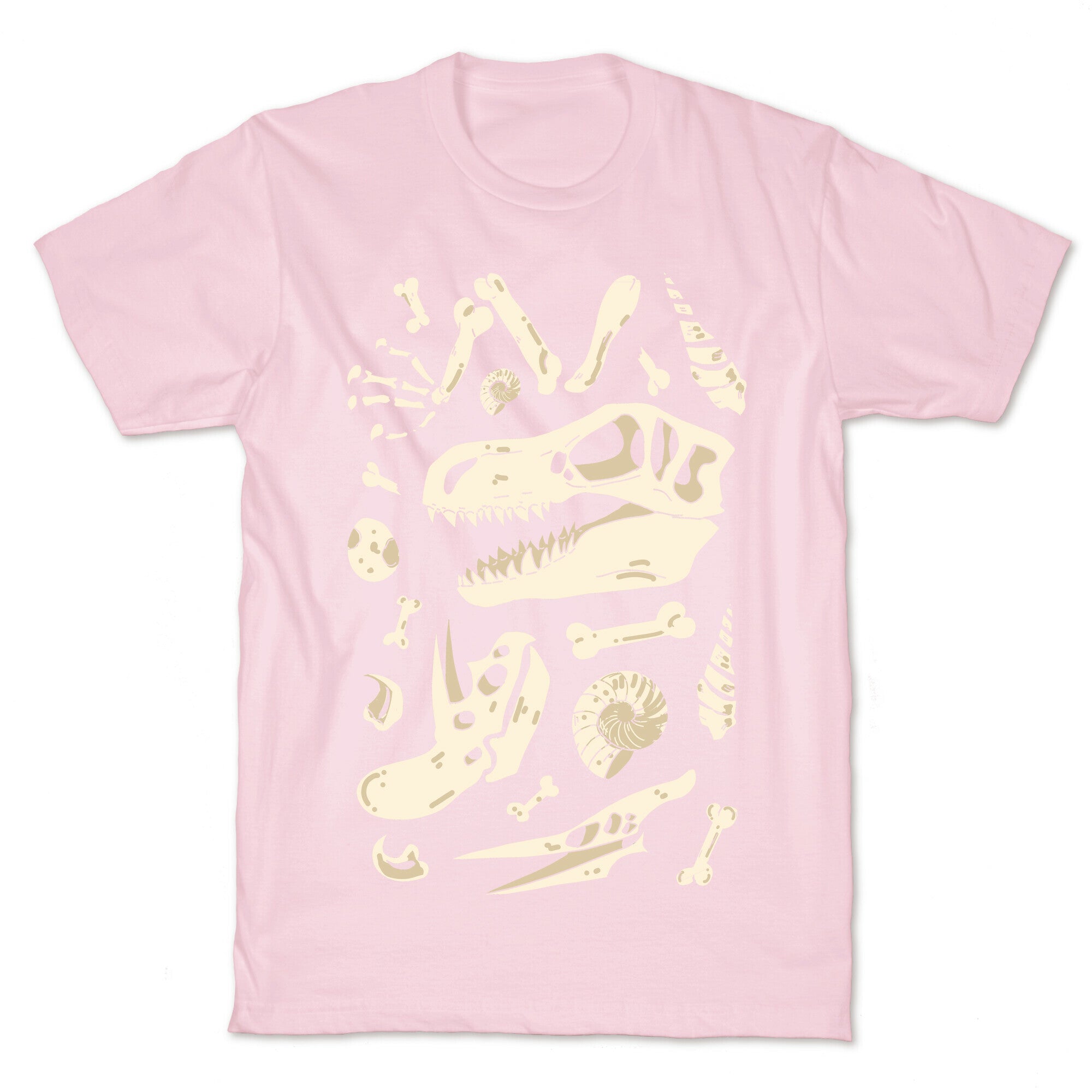 Dino Fossils Pattern T-Shirt