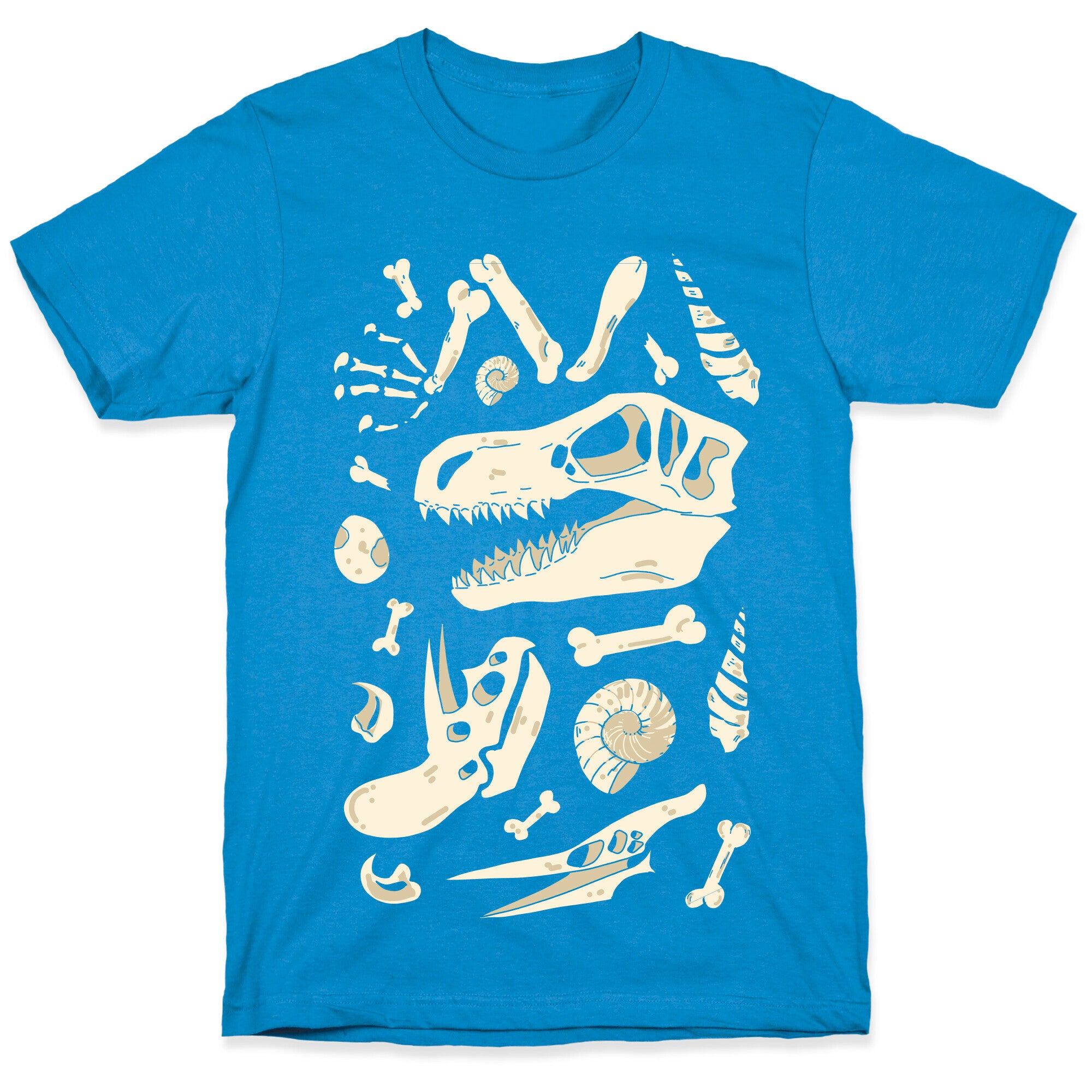 Dino Fossils Pattern T-Shirt
