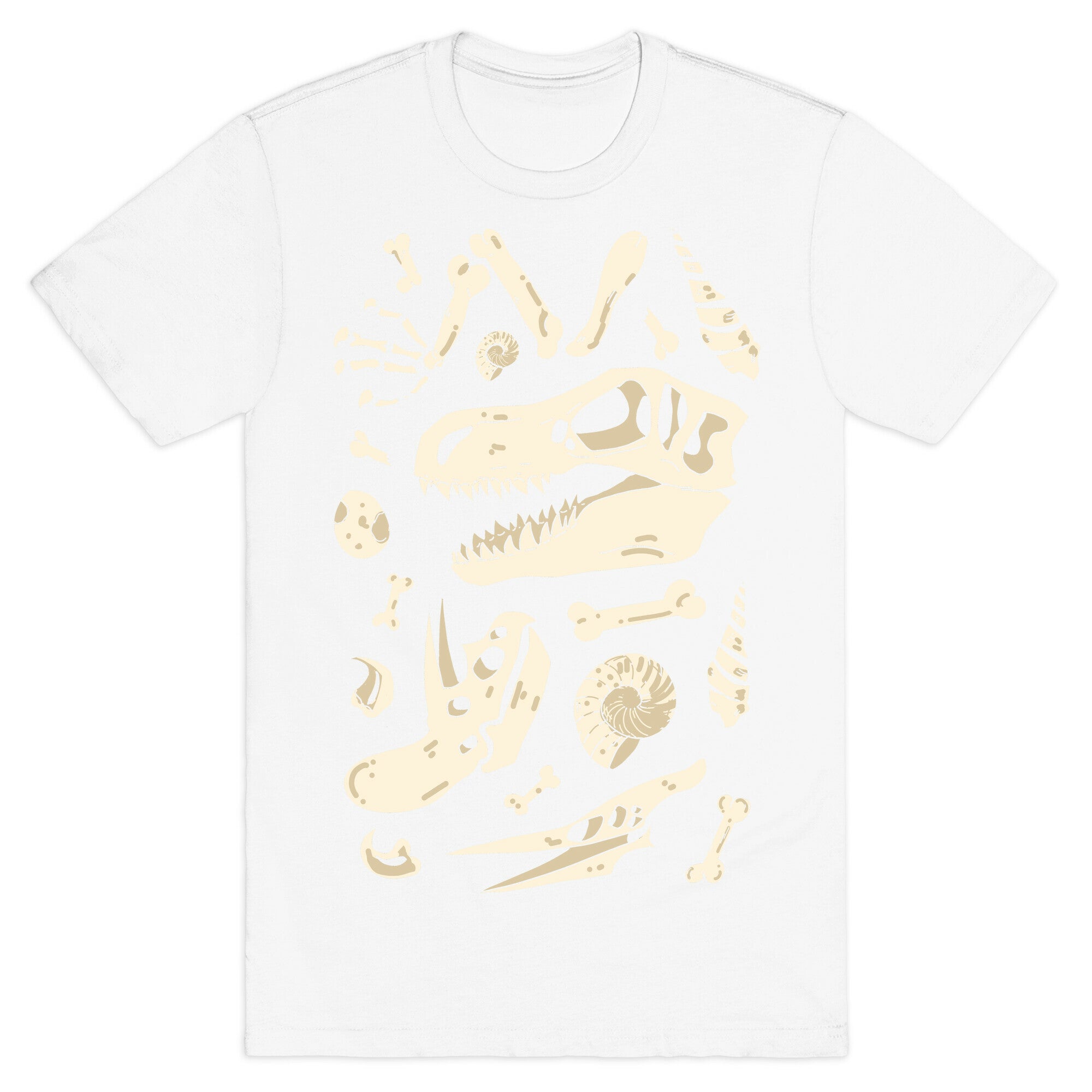 Dino Fossils Pattern T-Shirt