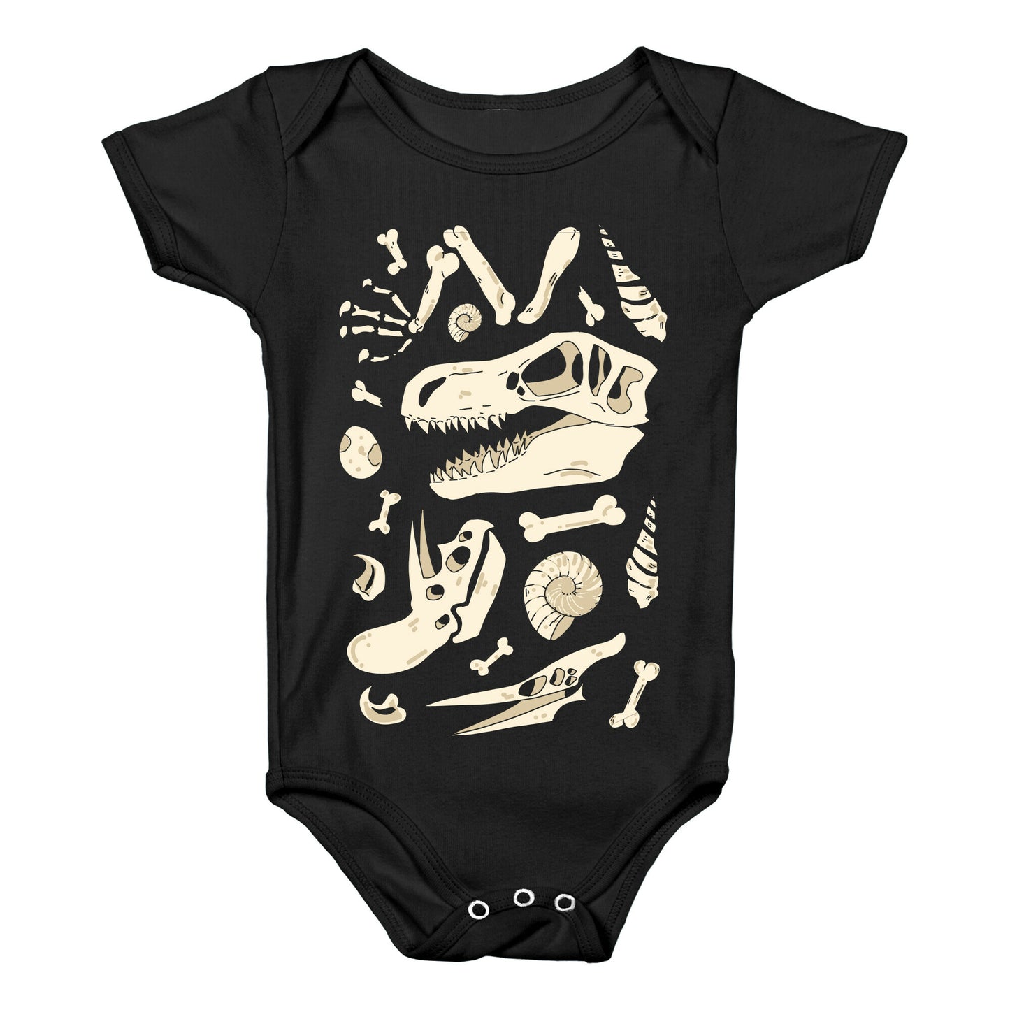 Dino Fossils Pattern Baby One Piece