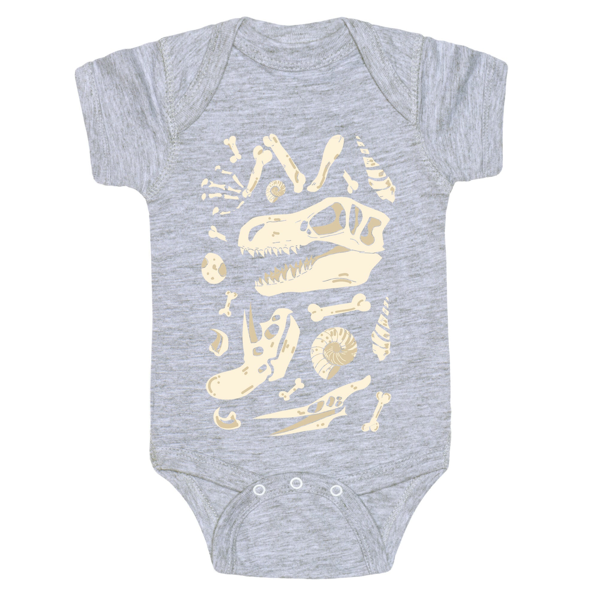 Dino Fossils Pattern Baby One Piece