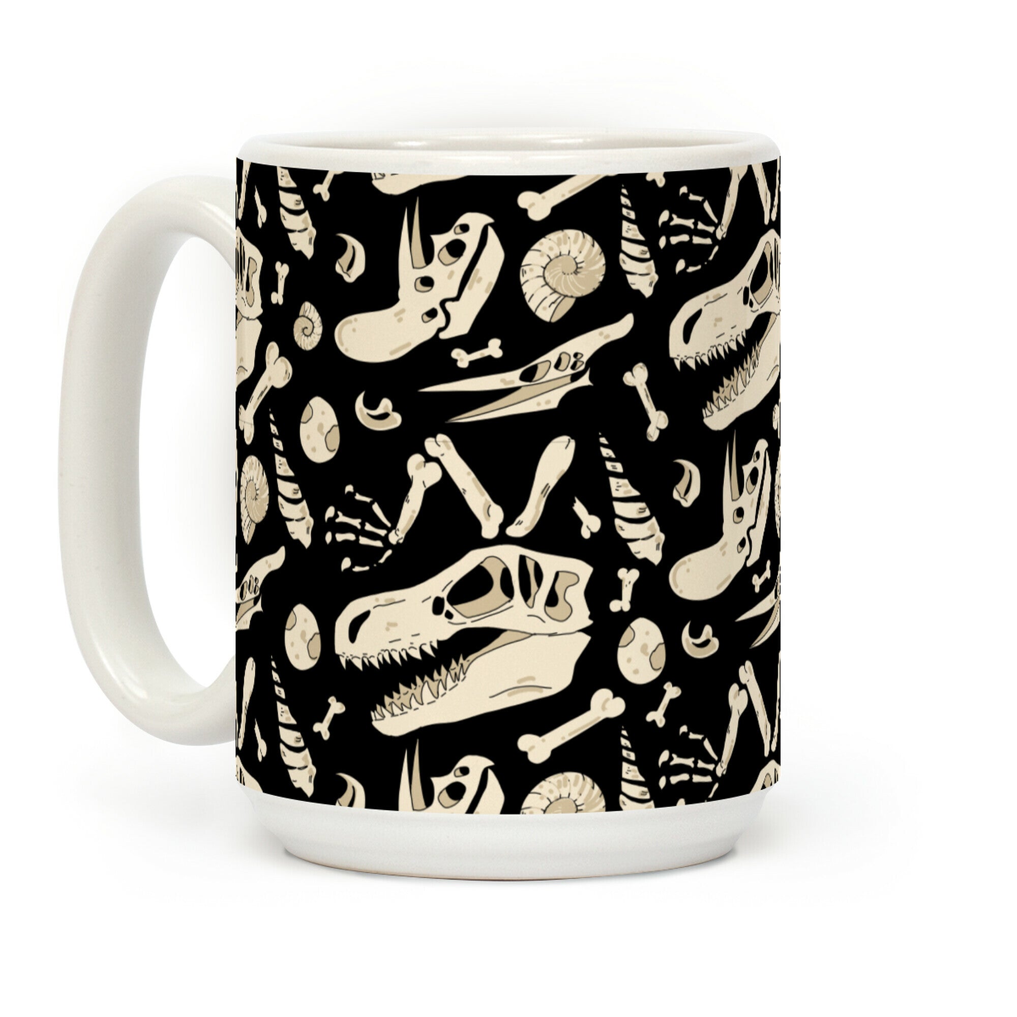 Dino Fossils Pattern Coffee Mug