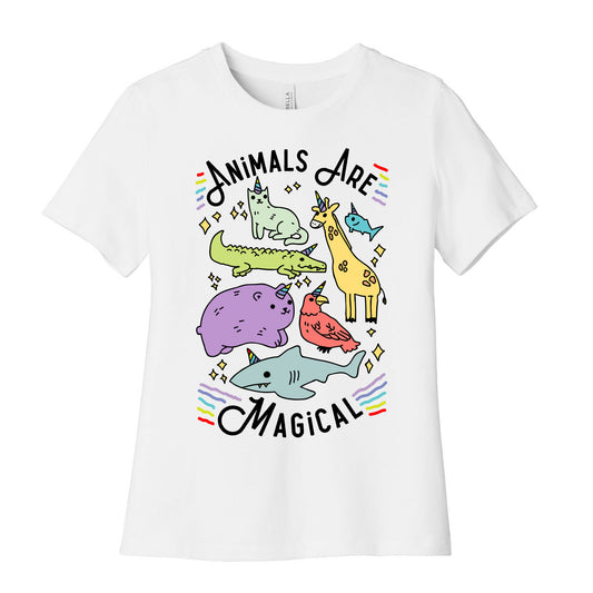 Animals Are Magical Women's Cotton Tee