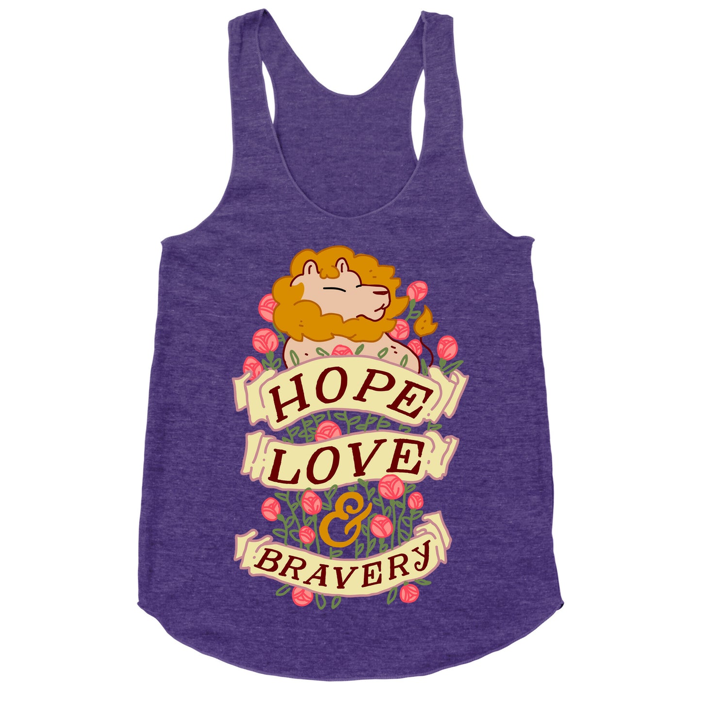 Hope Love & Bravery Racerback Tank