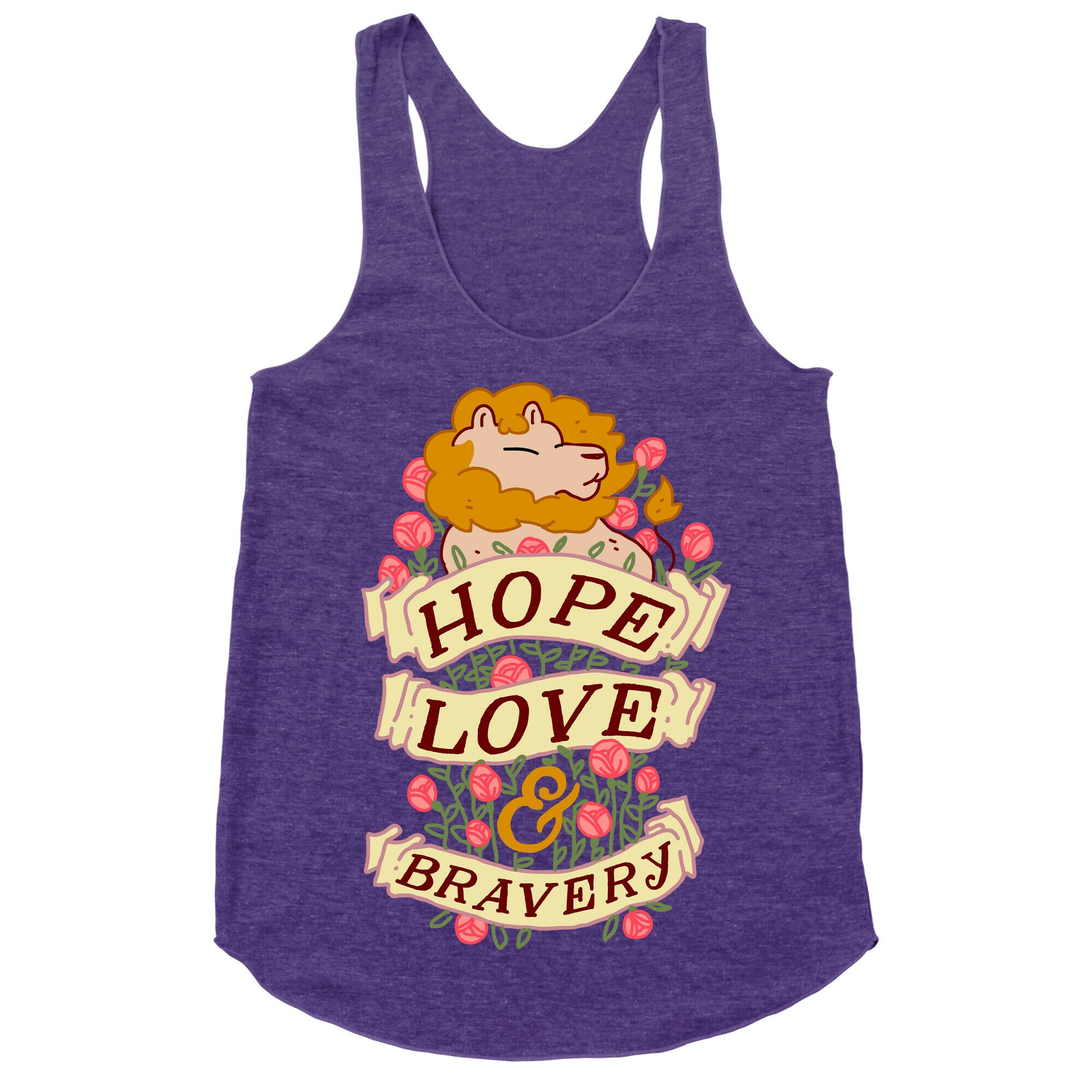 Hope Love & Bravery Racerback Tank