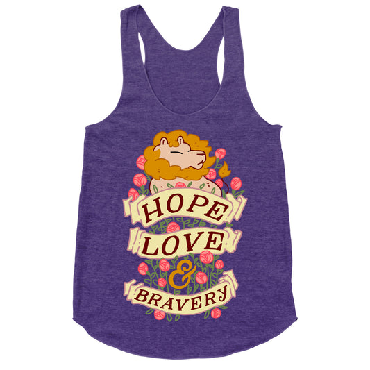 Hope Love & Bravery Racerback Tank