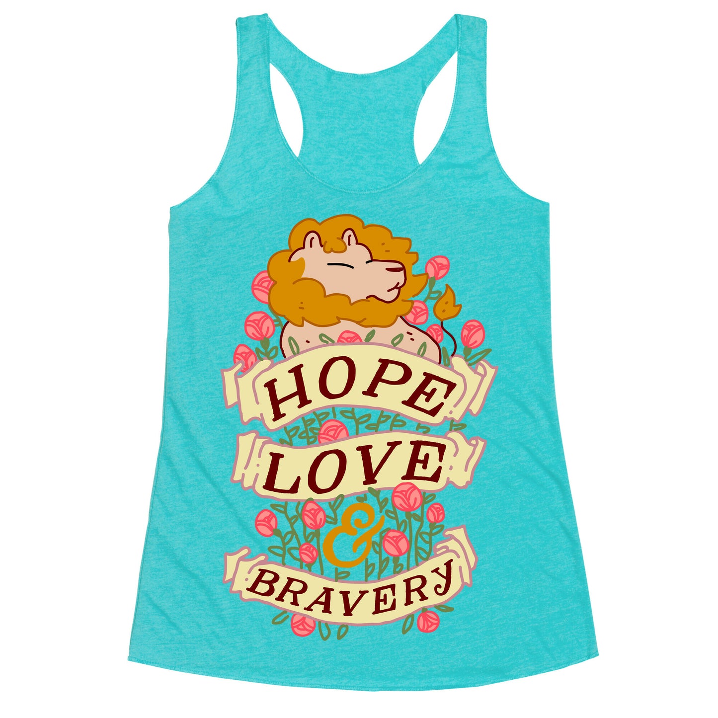 Hope Love & Bravery Racerback Tank