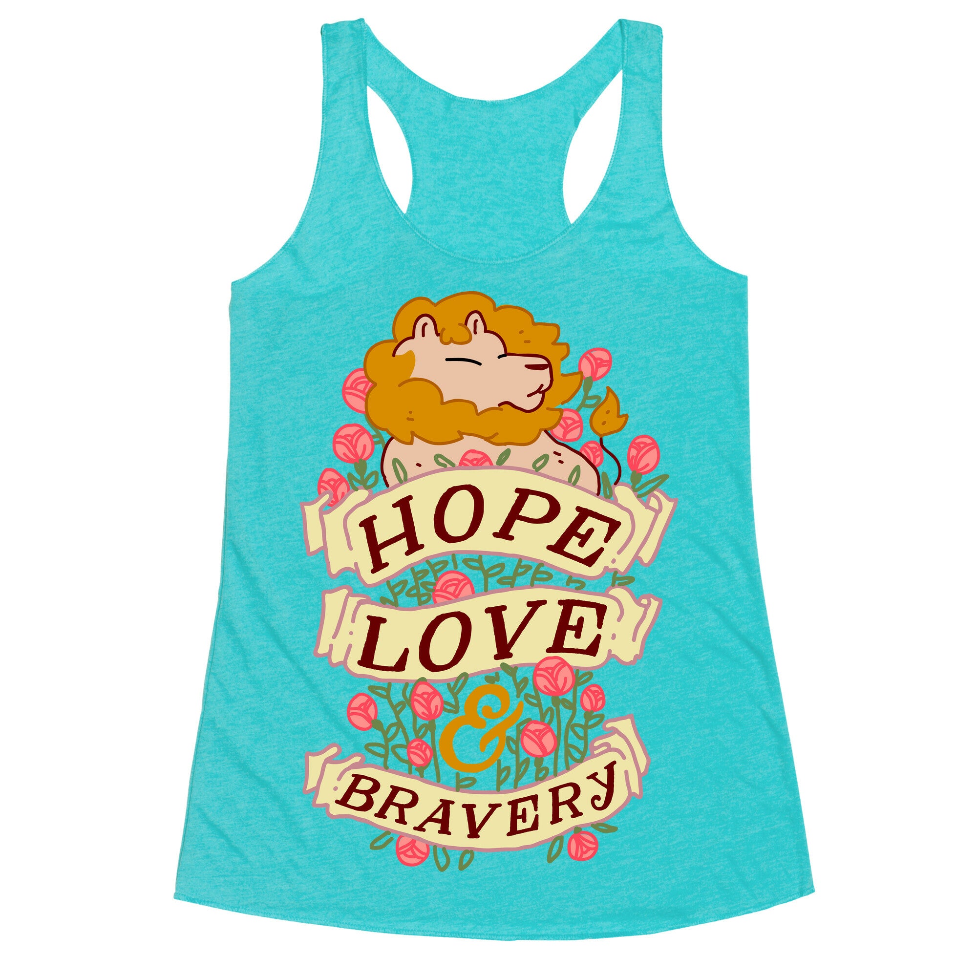 Hope Love & Bravery Racerback Tank