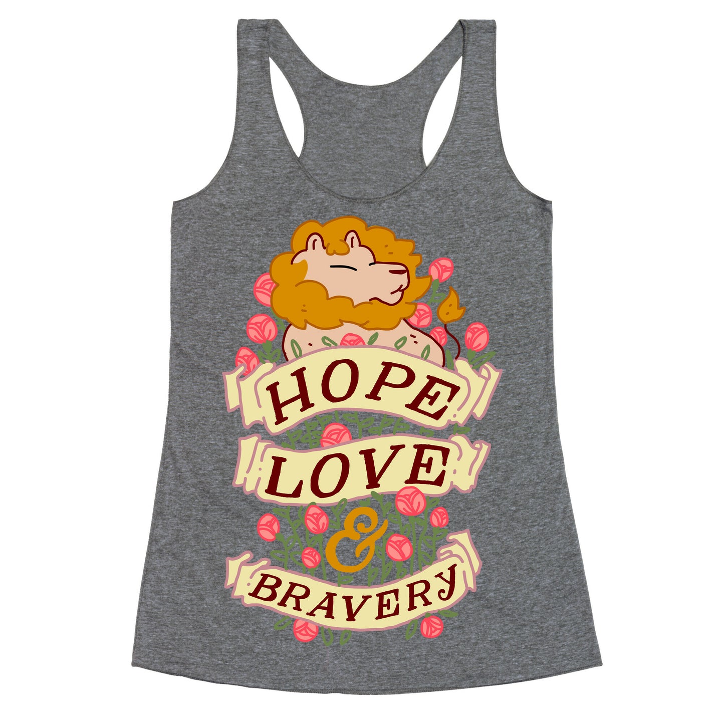 Hope Love & Bravery Racerback Tank