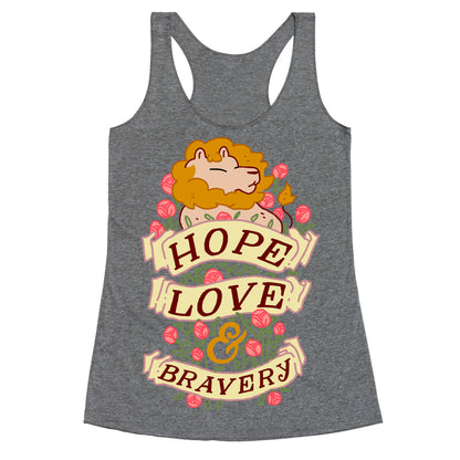 Hope Love & Bravery Racerback Tank